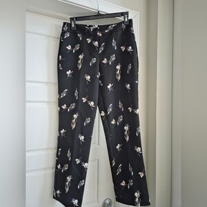 Chic‎ Eliane Rose Black Floral Women's Trousers